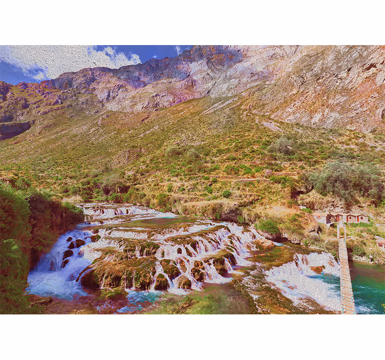 Rulou geam salon cascadele huancaya - TenStickers