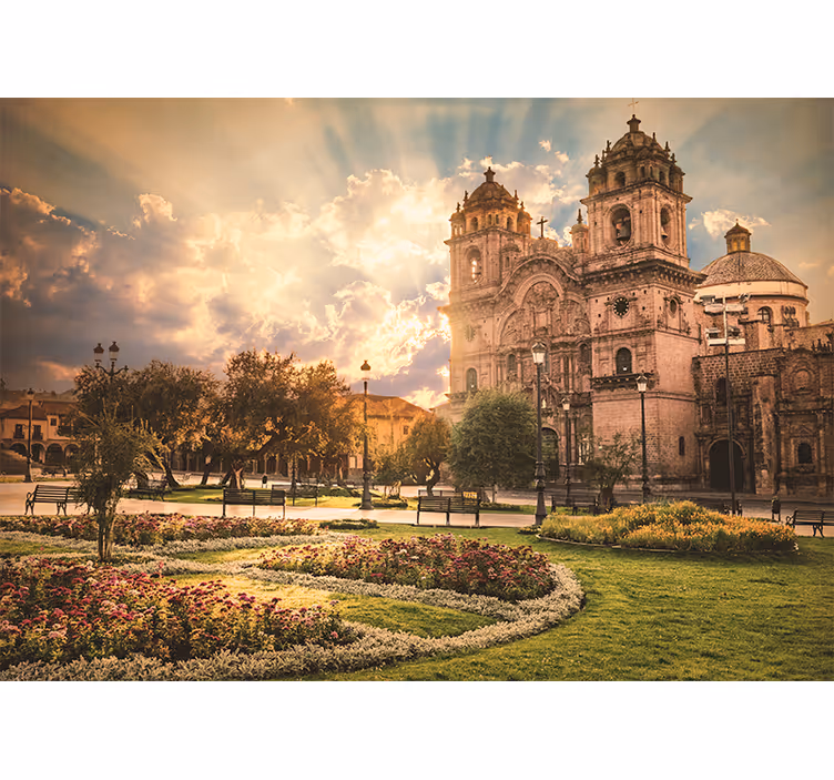 Rulou geam salon orașul andin cusco - TenStickers