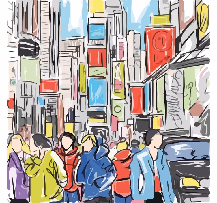 Rulou geam salon stil modern new york - TenStickers