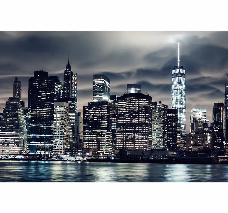 Rulou geam salon new york noaptea - TenStickers