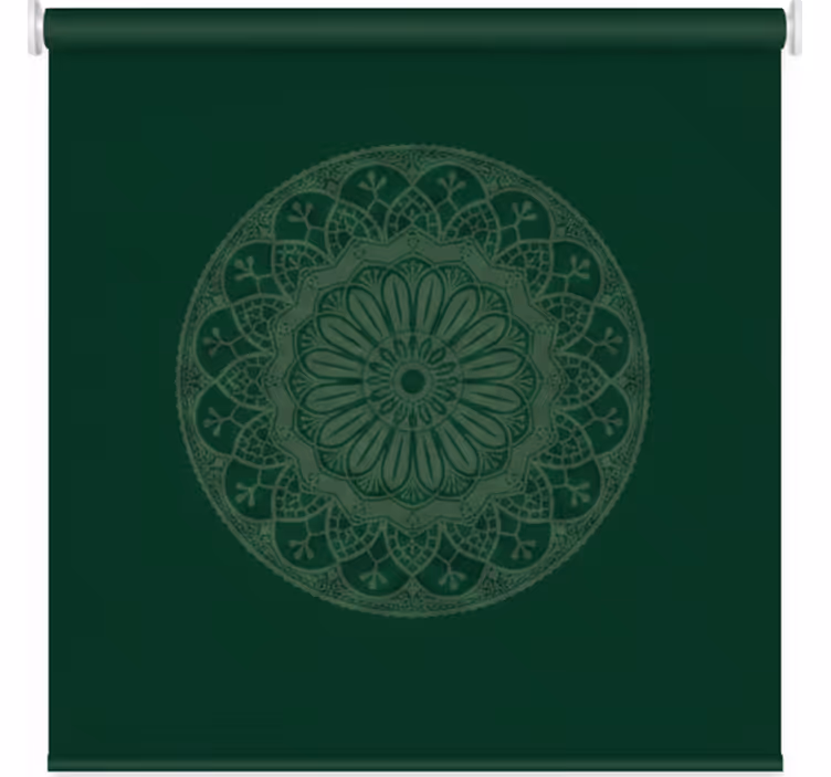 Rulou geam verde cu model mandala verde - TenStickers