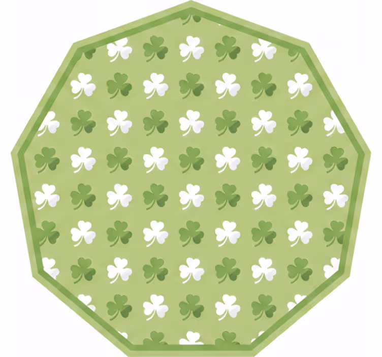 Rulou geam verde cu dungi trifoi verde și alb - TenStickers