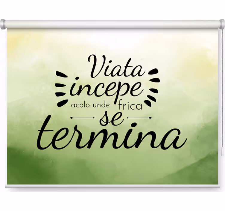 Rulou geam verde pentru o viață fără frică - TenStickers