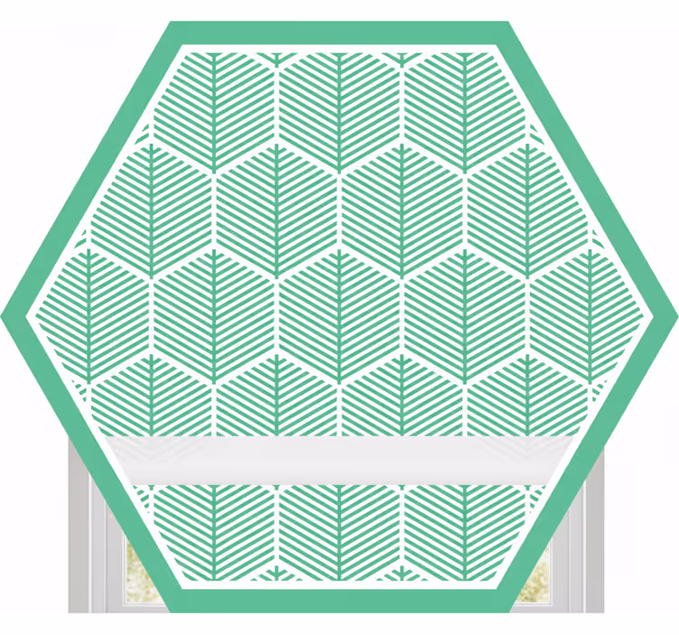 Rulou geam verde forme hexagonale de plante verzi - TenStickers