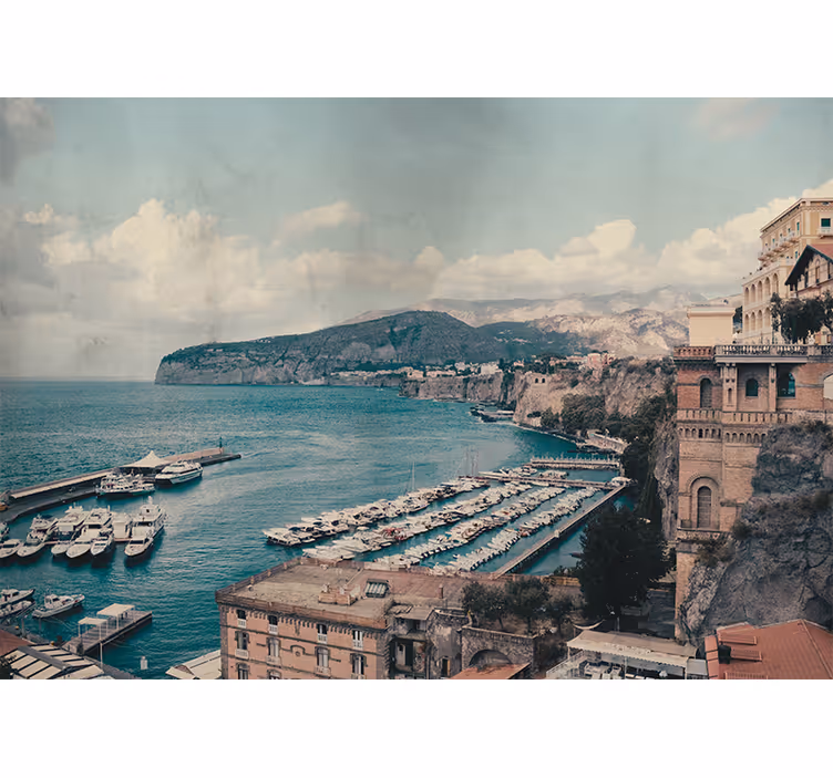 Rulou geam salon peisaj sorrento sud italia - TenStickers