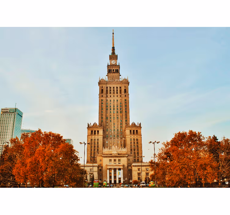Rulou geam salon palatul culturii din varșovia - TenStickers
