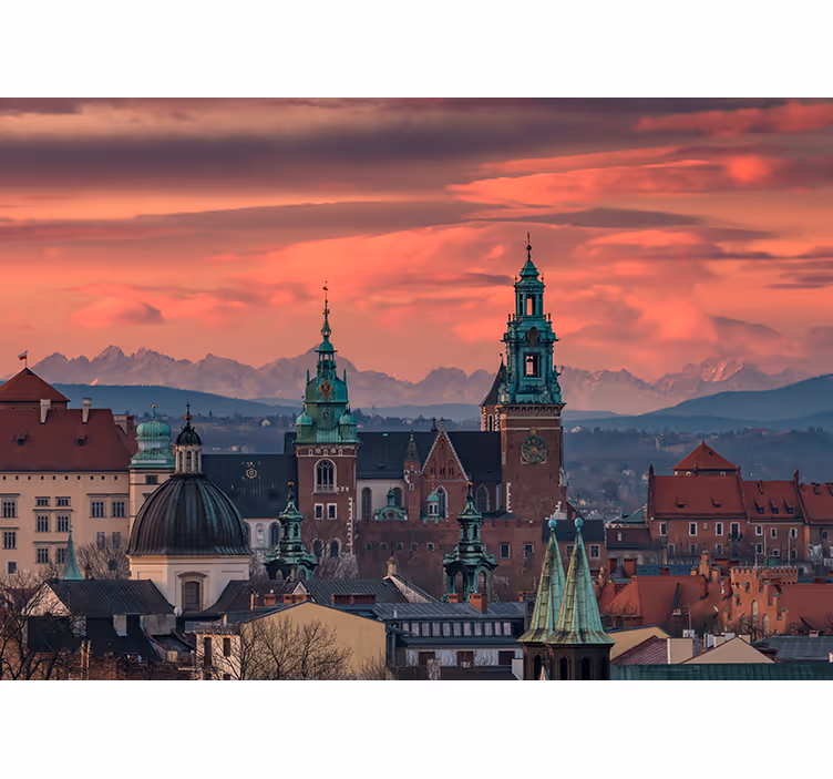 Rulou geam salon cracovia cu vedere la muntii tatra - TenStickers