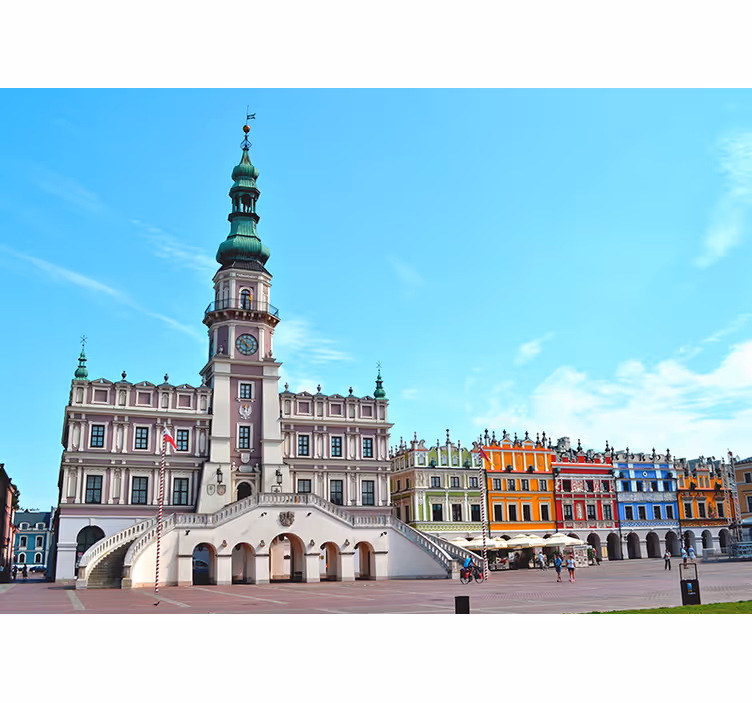 Rulou geam salon orașul zamość - TenStickers