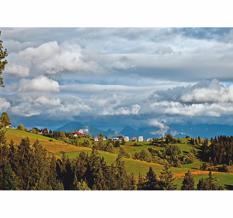 Rulou geam salon peisajul tatra - TenStickers