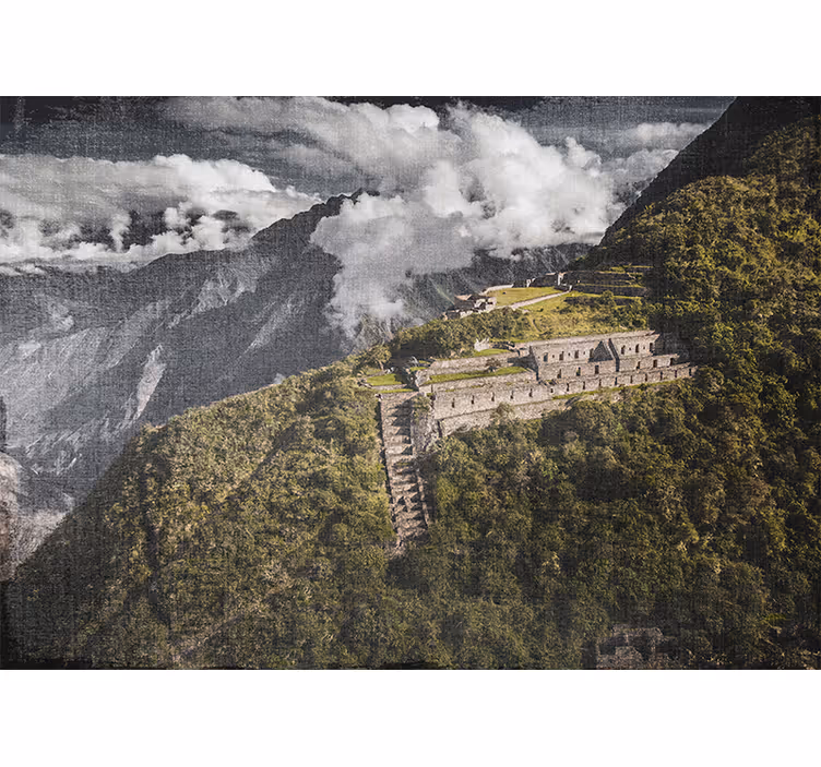 Rulou geam salon vedere aeriană choquequirao - TenStickers