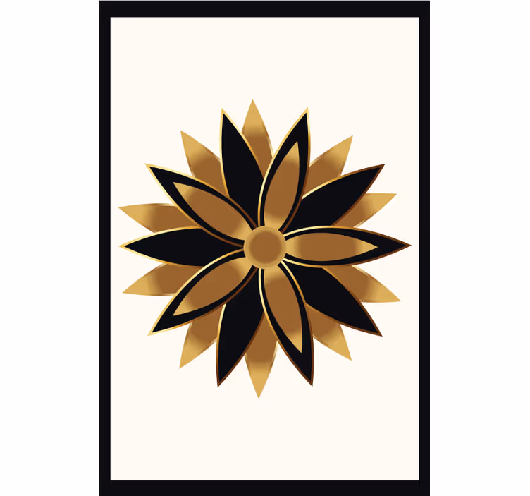 Rulou geam salon flori aurii - TenStickers