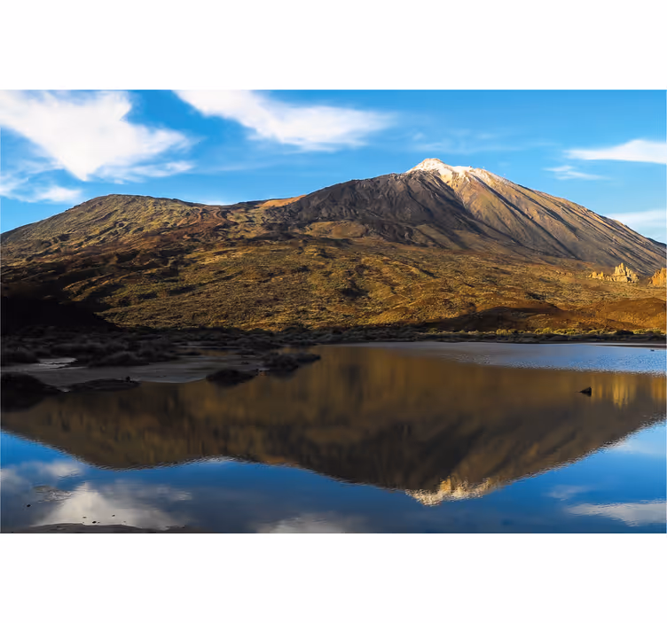 Rulou geam salon teide reflectat în apă - TenStickers