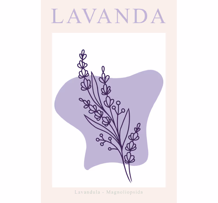 Rulou geam salon lavandă minimalistă - TenStickers