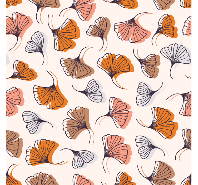 Rulou geam salon frunze de ginkgo desenate manual - TenStickers