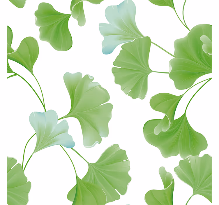 Rulou geam salon frunze verzi de ginkgo - TenStickers