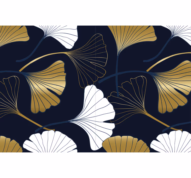 Rulou geam salon frunze de ginkgo embosate - TenStickers