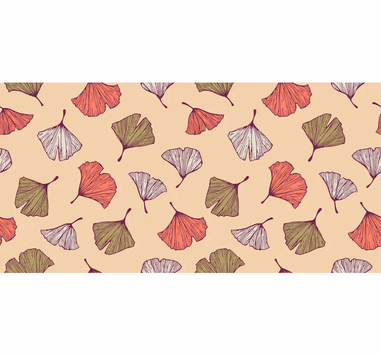 Rulou geam salon frunze de ginkgo colorate - TenStickers