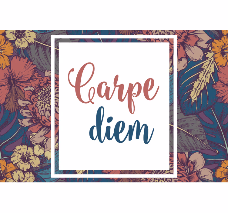 Rulou geam salon model pătrat colorat carpe diem - TenStickers