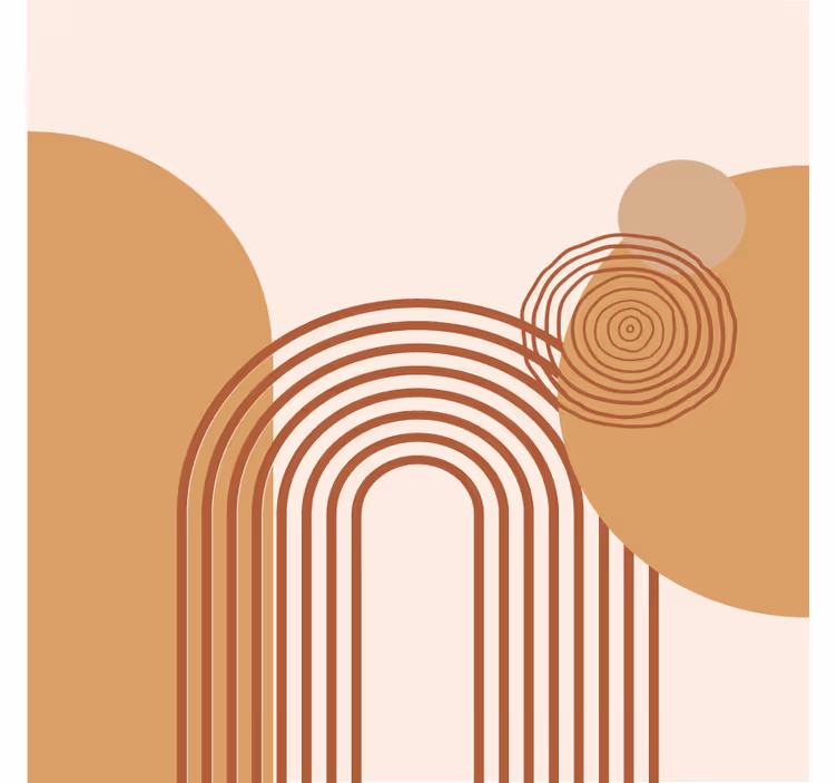 Rulou geam salon stil geometric cald nou - TenStickers
