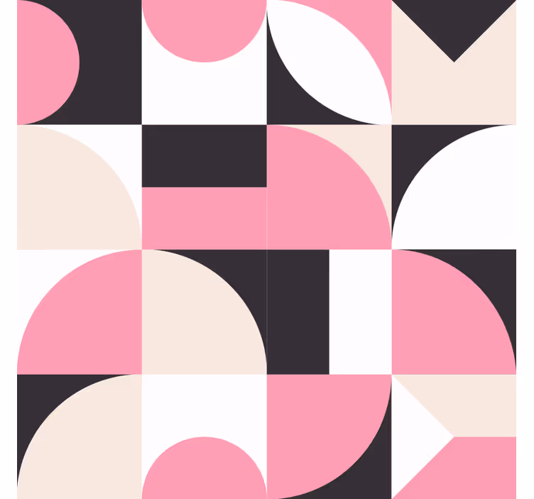 Rulou geam salon model geometric nordic roz - TenStickers