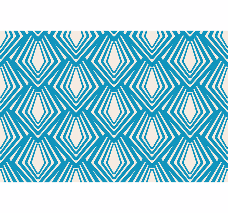 Rulou geam salon design minimalist abstract albastru - TenStickers
