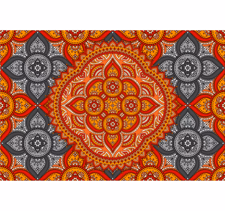 Rulou geam salon artă mandala de henna - TenStickers