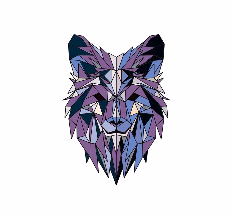 Rulou geam salon lup geometric - TenStickers