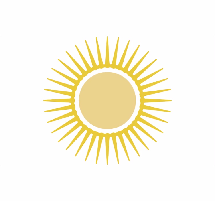 Rulou geam alb soare galben - TenStickers