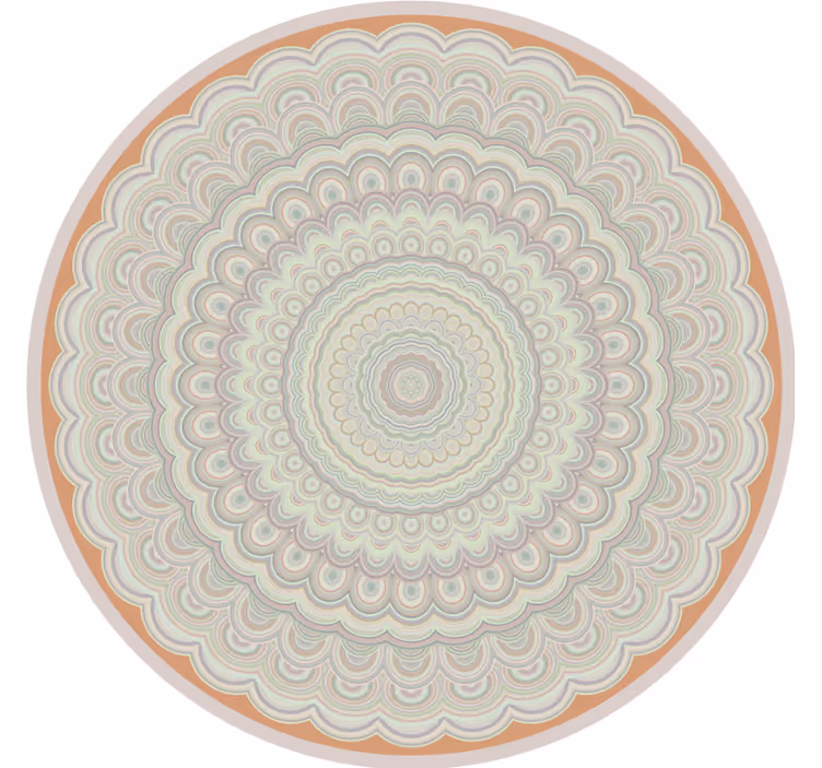 Rulou geam bej mandala circulară bej - TenStickers