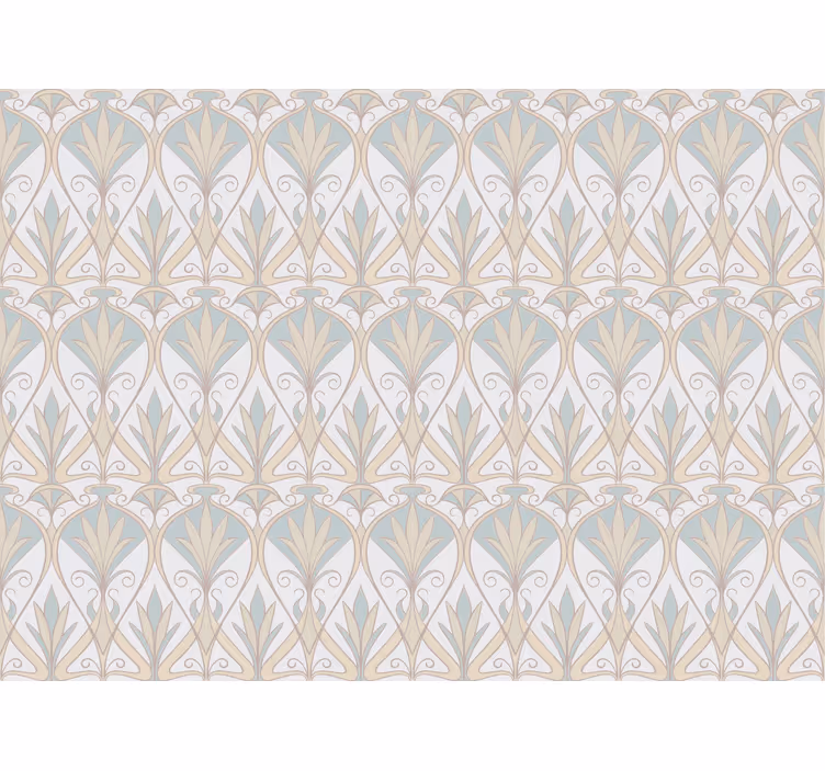Rulou geam bej cu model floral retro botanic - TenStickers