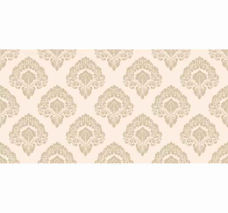 Rulou geam bej cu model floral auriu provincial - TenStickers
