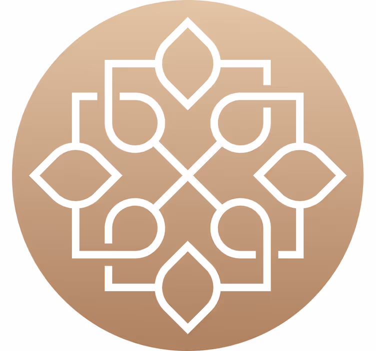 Rulou geam bej design mandala cu linii geometrice simple - TenStickers