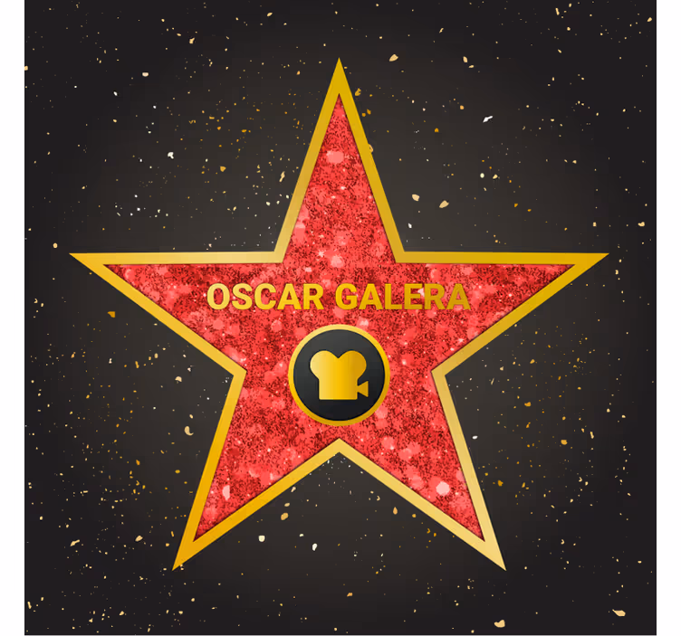 Rulou geam cameră accent personalizabil star hollywood - TenStickers