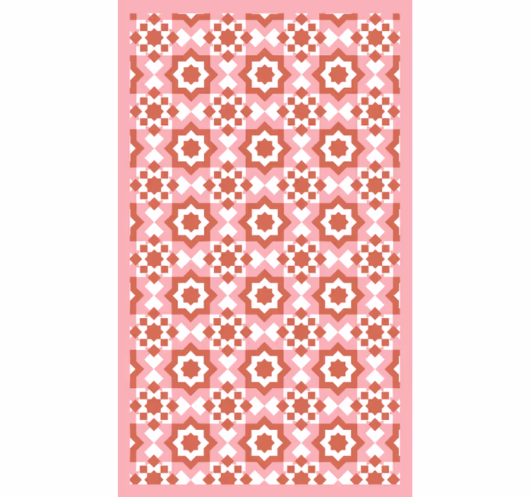 Rulou geam cameră cu motiv pătrate roșii - TenStickers