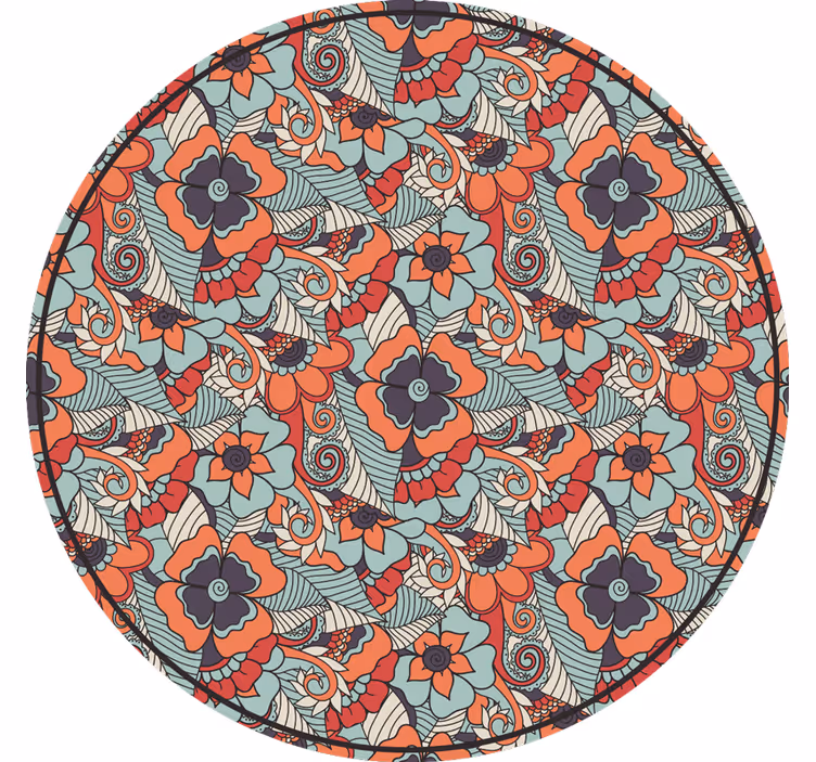 Rulou geam cameră paisley floral - TenStickers