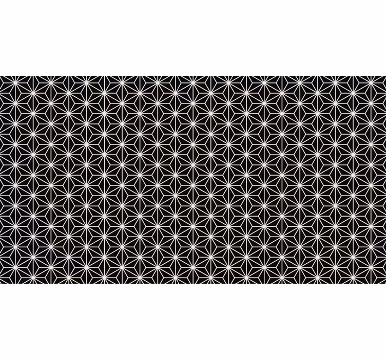 Rulou geam cameră diamante geometrice alb-negru - TenStickers