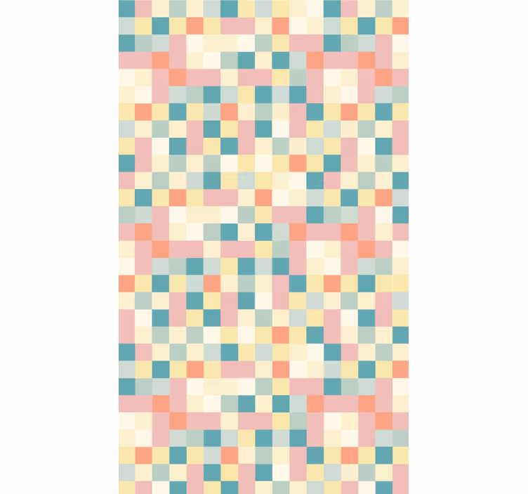 Rulou geam cameră pătrate pastelate colorate - TenStickers