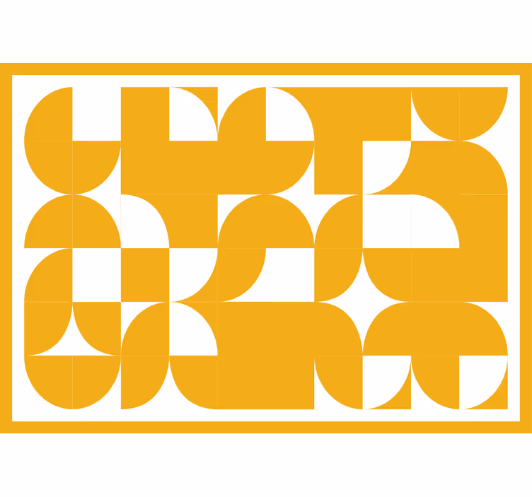 Rulou geam cameră model geometric cerc galben - TenStickers