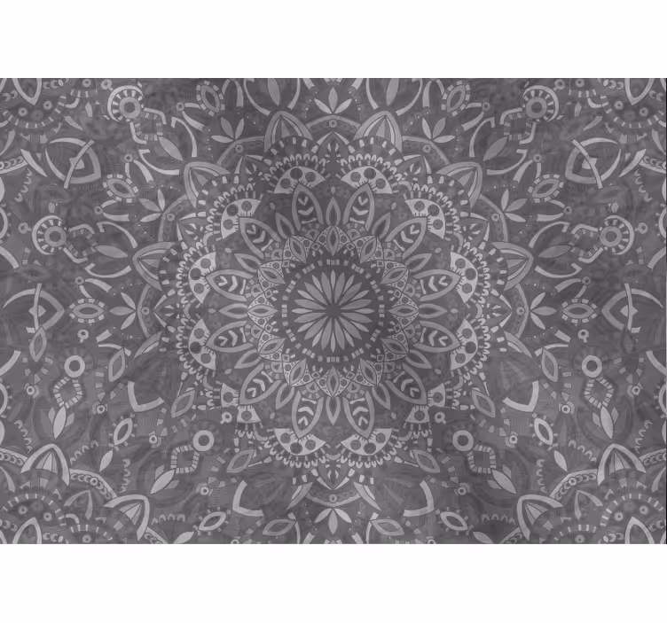 Rulou geam gri cu model mandala complicat - TenStickers