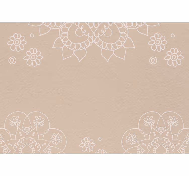 Rulou geam bej cu model mandala indian - TenStickers