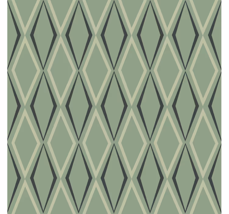 Rulou geam vintage diamante verzi anii 1930 - TenStickers