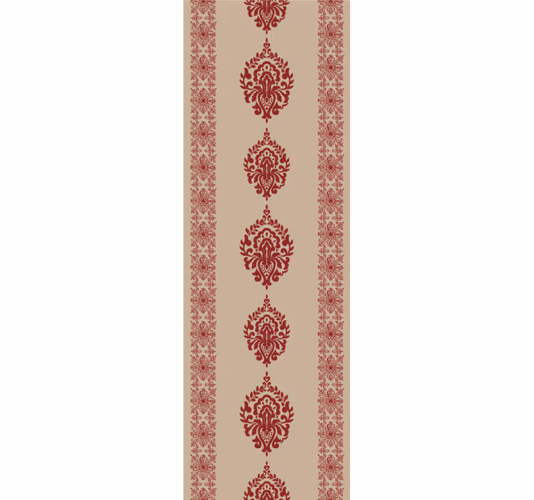 Rulou geam vintage cu modele roșii elegante - TenStickers