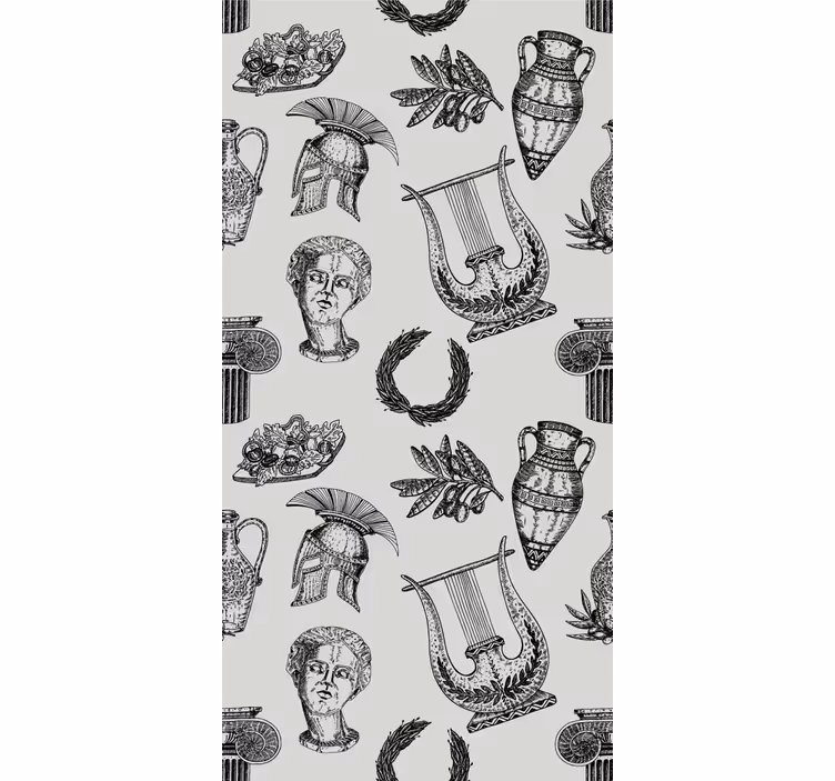 Rulou geam vintage cu iconografie romană - TenStickers