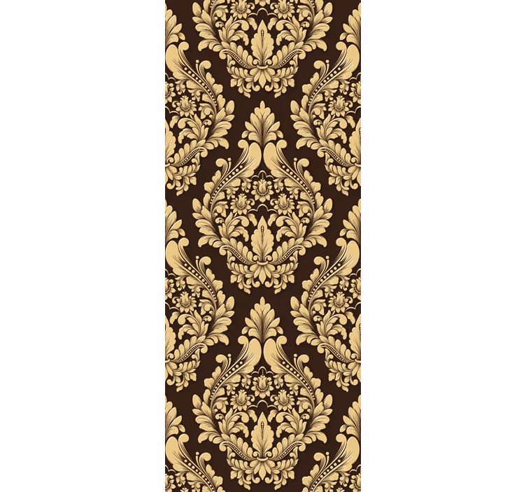 Rulou geam vintage cu motiv floral auriu - TenStickers