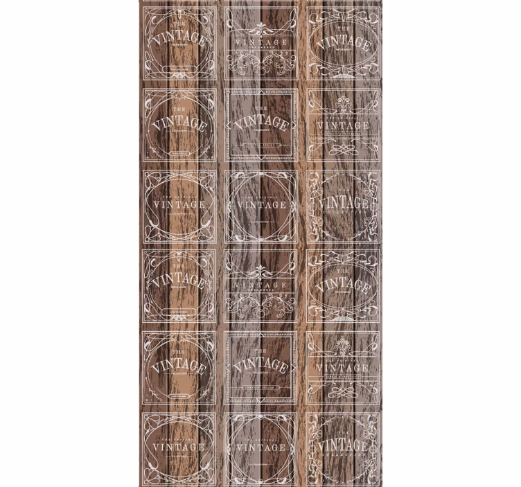 Rulou geam vintage cu butoaie stampilate - TenStickers