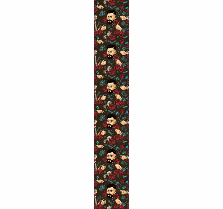 Rulou geam vintage barbero retro - TenStickers