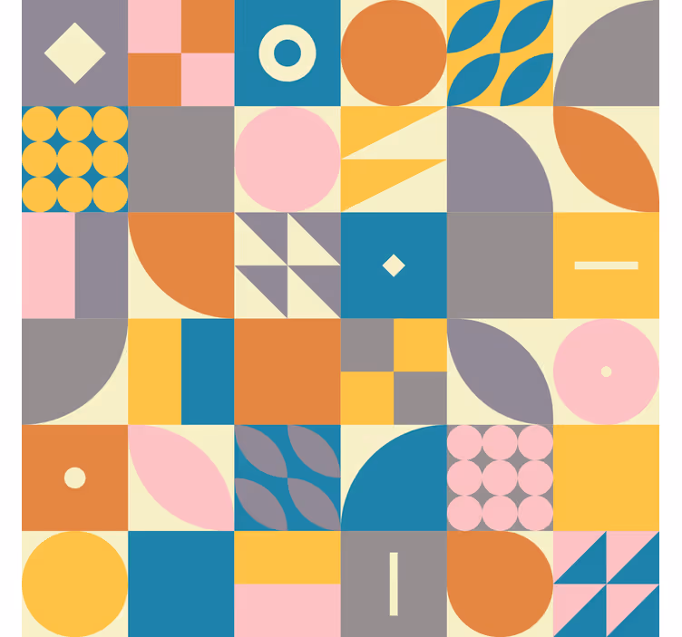 Rulou geam vintage geometric retro - TenStickers