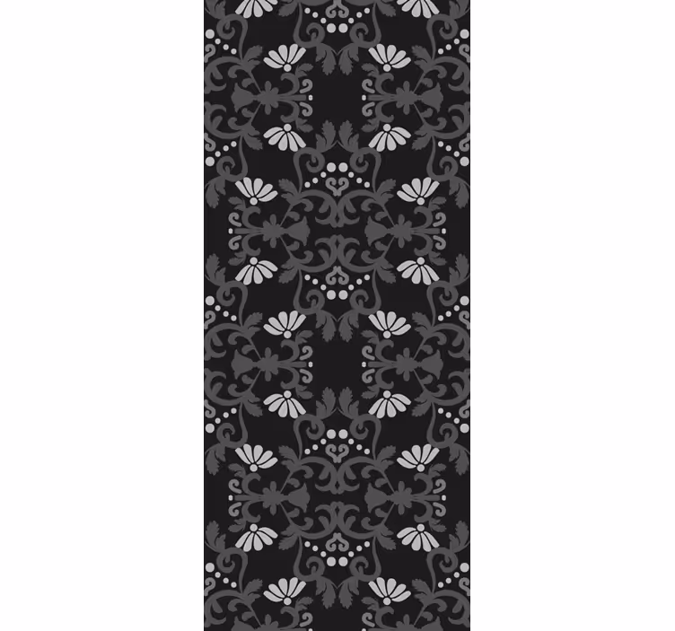 Rulou geam vintage stil damasc clasic negru - TenStickers