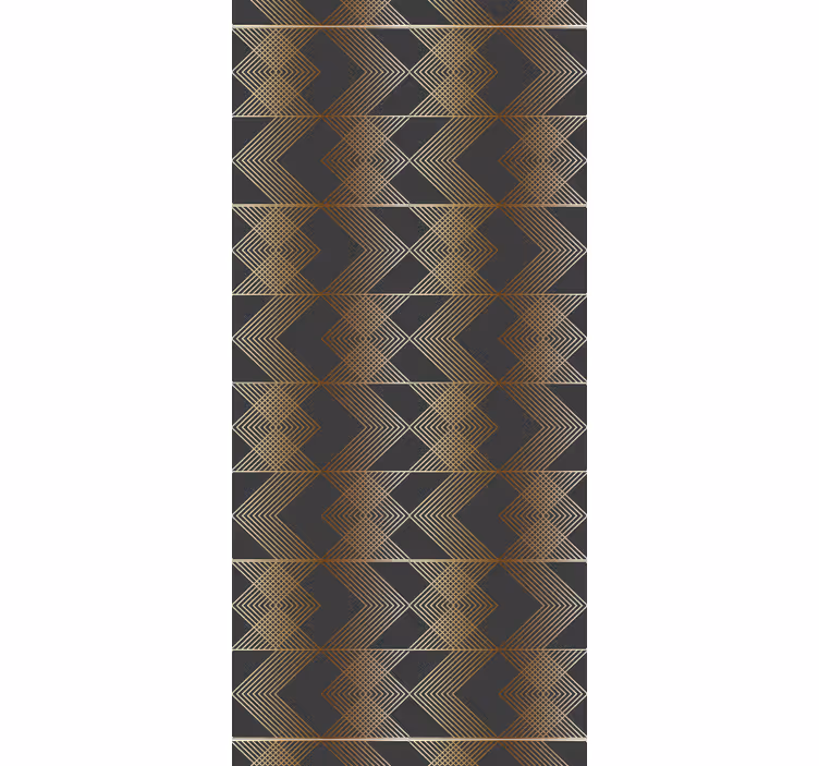 Rulou geam vintage cu model decorativ linii aurii - TenStickers