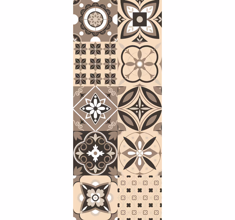 Rulou geam vintage plăci clasice maro - TenStickers